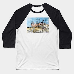 Boats on Dungeness Beach Kent England Baseball T-Shirt